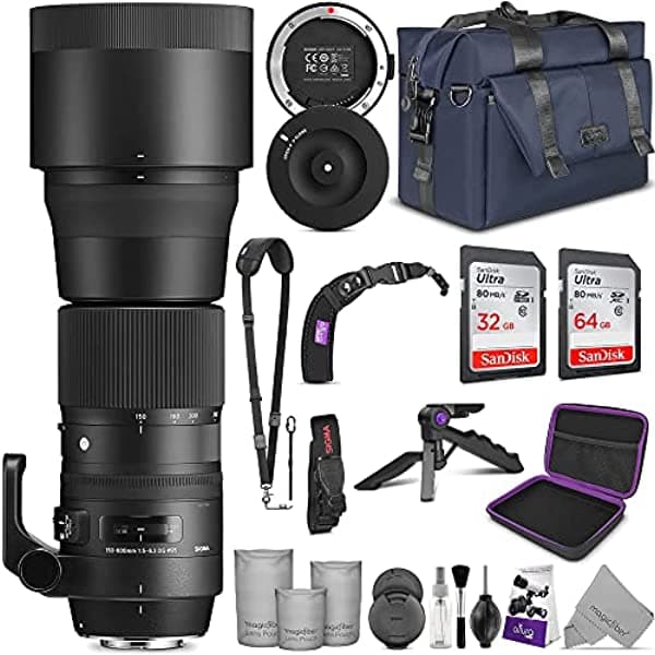 Sigma 150-600 Mm 5-6.3 Contemporáneo Dg Os Hsm Lente Canon Dslr Camara + Sigma Usb Dock Altura Photo Complete Accessory Y Travel Bundle