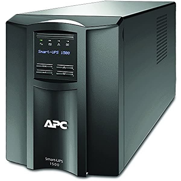 Apc Ups Inteligente De 1500 Va Con Smartconnect Smt1500C Sinewave Ups Batería De Reserva Avr 120 V Línea Interactiva Fuente De Alimentación Ininterrumpida Negro