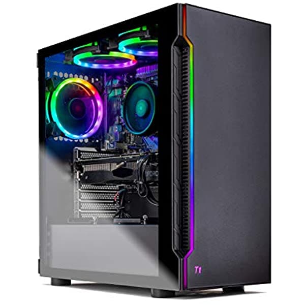 Skytech Shadow - Computadora De Escritorio Para Videojuegos Amd Ryzen 3 3100 Gtx 1660 6G Ddr4 3000 De 16 Gb Ssd De 1 Tb Color Negro ‎ST-SHADOW-0111