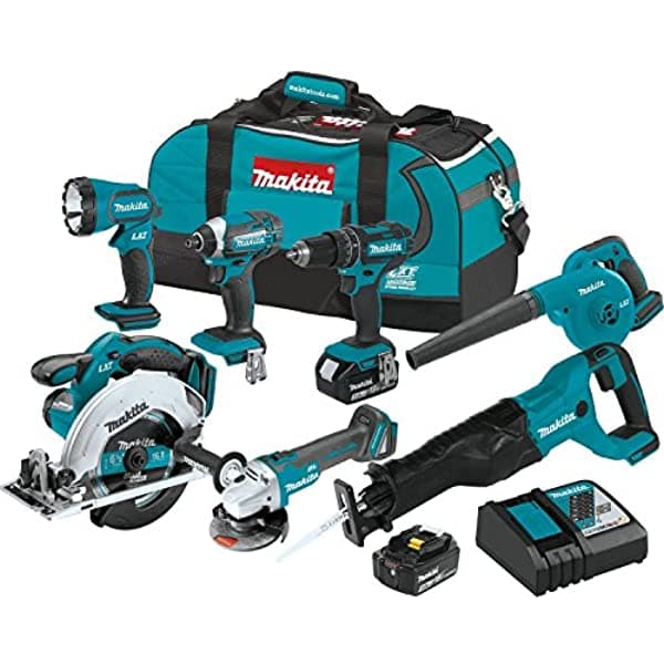 Juego De Taladros Makita Xt706 Con 3.0 Ah De Iones De Litio De 18 V Inalámbricos (7 Unidades)