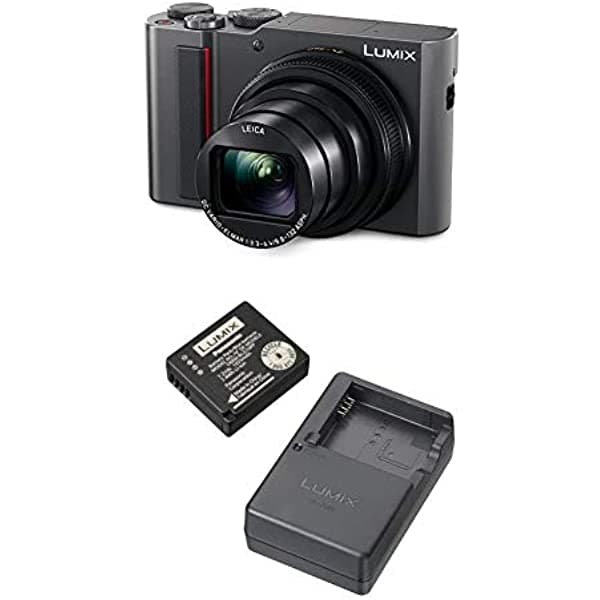 Panasonic Lumix Zs200 15X Leica Dc Lente Estabilización Lumix Bateria Y Paquete De Viajes De Cargador Externo