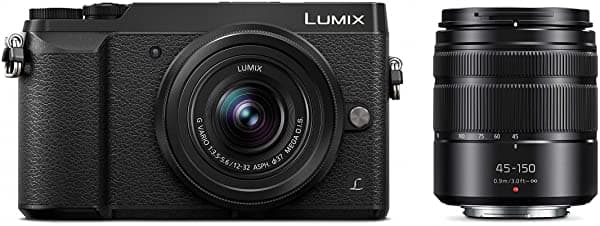 Panasonic Lumix Gx85 - Cámara Digital 4K Paquete De Lentes De 0.472-1.260 In Y 1.772-5.906 In Kit De Cámara Sin Espejo De 16 Megapíxeles Estabilización De Imagen Dual De 5 Ejes Inclinación De 3 Pulgadas Y Pantalla Lcd Táctil Dmc-Gx85Wk (Negro)