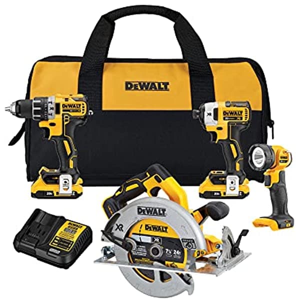 DEWALT DCK483D2 20V MAX XR Juego combinado de herramientas sin escobillas (brushless) 4 herramientas