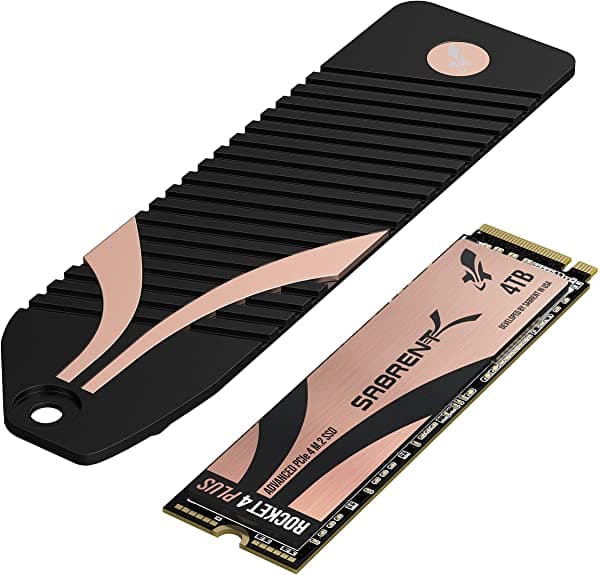 Sabrent Rocket 4 Plus - Sb-Rkt4P-Pshs-4 Tb - Disipador De Calor Interno De Alto Rendimiento Interno Ssd Nvme 4.0 Gen4 Pcie M.2 + M.2 Nvme Para Consola Ps5 4 Tb. PS5 Heatsink + 4TB SSD