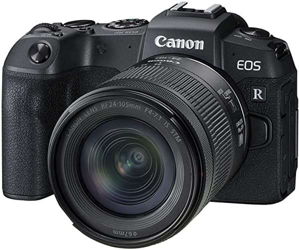 Canon EOS RP Cámara Sin Espejo Full Frame + Lente RF24-105mm f4-7.1 is STM - Ideal para Viajes y Vlogs - Negra (3380C132)