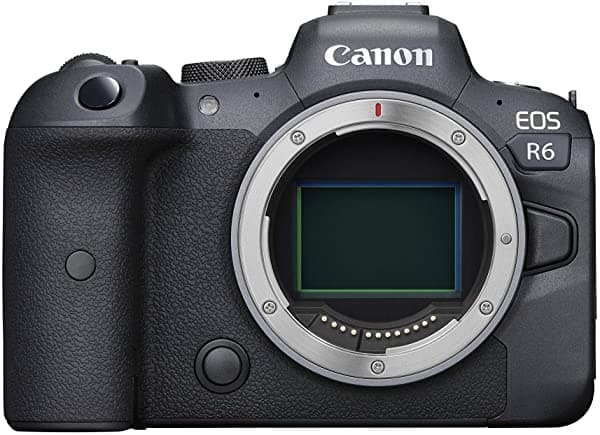 Canon EOS R6 Cámara sin espejo full frame con video 4K sensor CMOS de fotograma completo procesador de imagen DIGIC X ranuras para tarjetas de memoria SD UHS-II y hasta 12 fps con obturador mecánico solo cuerpo Negro 4082C002