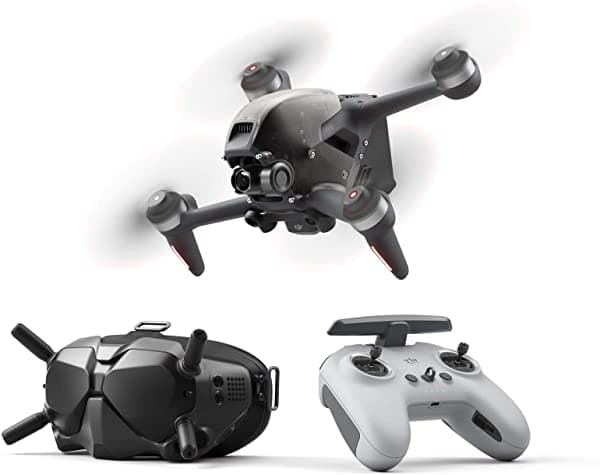 DJI FPV Combo Goggles V2 - Drone FPV con cámara 4K, Modo S, FOV 150°, transmisión HD de baja latencia, cumple con FAA Remote ID CP.FP.00000001.01