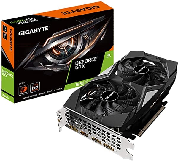 Gigabyte Geforce Gtx 1660 Ti Oc 6G 192-Bit Gddr6 Displayport 1.4 Hdmi 2.0B Con Sistema De Refrigeración Windforce 2X Tarjetas Gráficas - Gv-N166Toc-6Gd