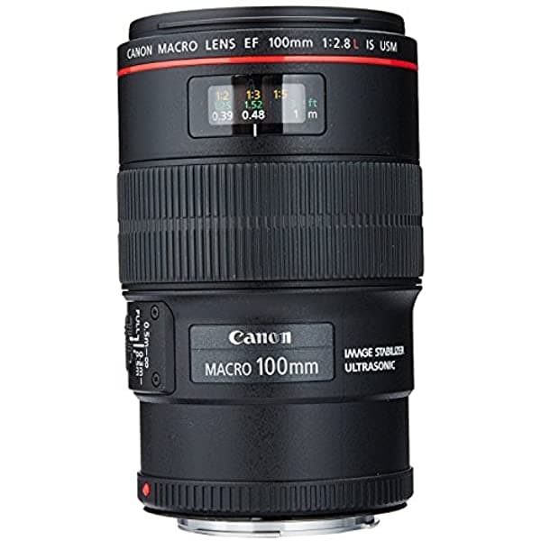 Canon EF 100mm f/2.8L IS USM Macro Lente para Cámaras Réflex Digitales, Solo Lente (Canon 3554B002)