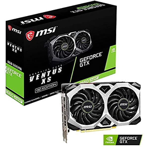 Msi Gaming Tarjeta Gráfica Geforce Gtx 1660 Super 192-Bit Hdmi/Dp 6Gb Gdrr6 Soporte Hdcp Directx 12 Doble Ventilador Vr Ready Oc (Gtx 1660 Super Ventus Xs Oc) G166SVXSC