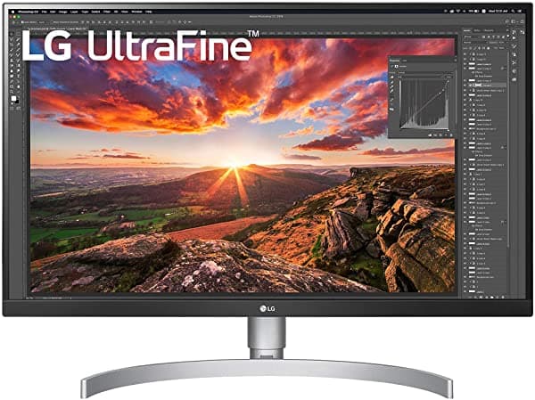 LG UltraFine 27UN850-W Monitor 4K UHD 27 pulgadas, IPS, VESA DisplayHDR 400, FreeSync, USB-C, Blanco/Plateado