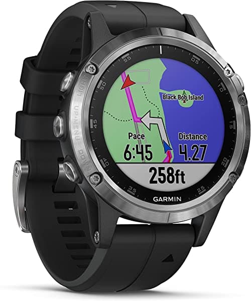 Garmin Fēnix 5 Plus Reloj Inteligente Gps Multideportivo Con Mapas De Topografía En Color Monitoreo De Frecuencia Cardíaca Música Y Pago Negro/Plata Europa 010-01988-11