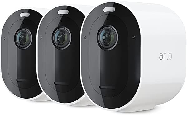 Arlo Pro 4 Spotlight Cámara 3 Unidades Seguridad Inalámbrica Video En 2K Y Hdr Visión Nocturna A Color Audio Bidireccional Sin Cables Conexión Directa A Wifi No Necesita Hub Blanco Vmc4350P VMC4350P-100NAS