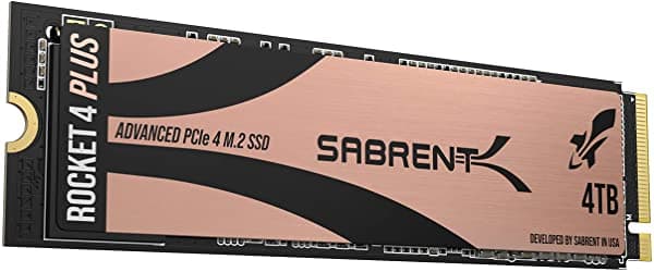Sabrent Ssd Interno Rocket 4 Plus Nvme 4.0 Gen4 Pcie M.2 Optimizado Para Ps5 Extreme Performance Disco Sólido R/W 7100/6600Mb/S (Sb-Rkt4P-4Tb)
