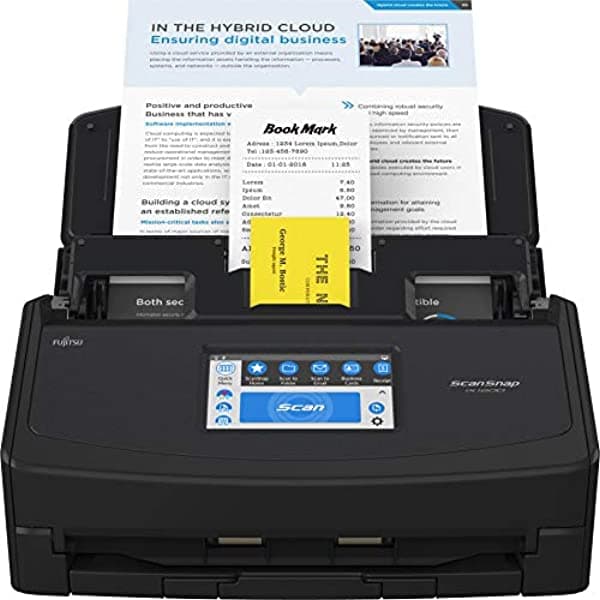 Fujitsu Scansnap Ix1600 Escáner De Documentos Versátil Habilitado En La Nube Para Mac O Pc Color Negro PA03770-B635