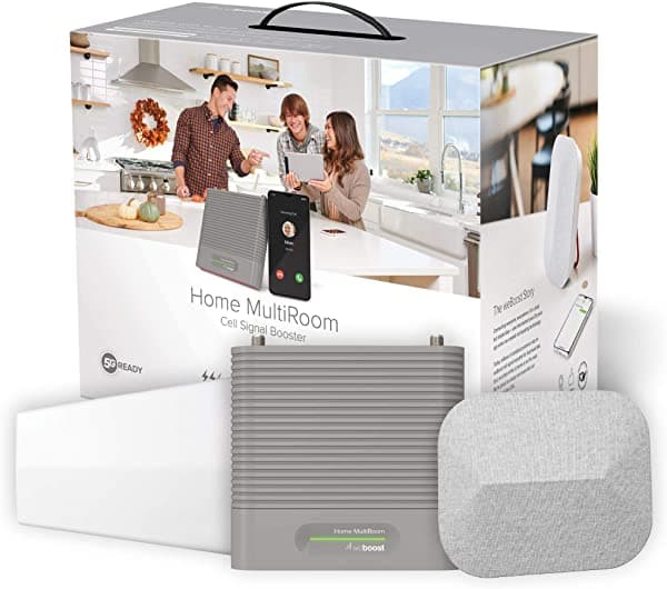 Weboost Home Multiroom - Amplificador De Señal De Teléfono Celular | Aumenta 4G Lte Y 5G Hasta 5000 Pies Cuadrados Para Todos Los Operadores De Estados Unidos - Verizon At&T T-Mobile Y Más | Fabricado En Los Estados Unidos | Aprobado Por La Fcc (Modelo 470144)