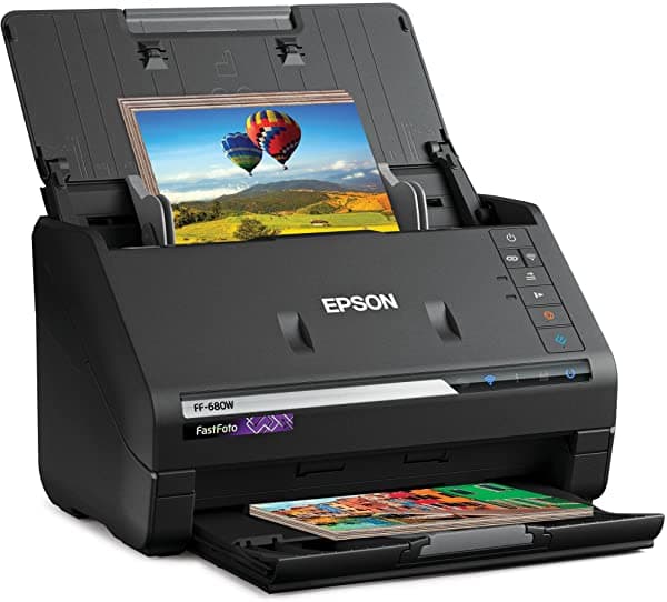 Epson FF-680W Escáner de Fotos y Documentos de Alta Velocidad con Conectividad Inalámbrica, Negro