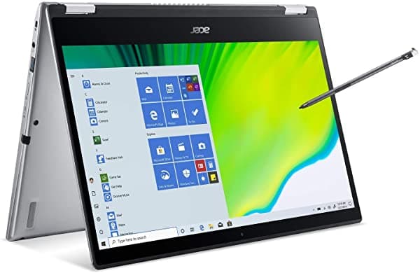 Acer Laptop Convertible Spin 3 Ips Full Hd De 14 Pulgadas Intel Core I5-1035G4 De 10ª Generación Lpddr4 De 8 Gb Ssd Nvme De 512 Gb Wifi 6 Kb Retroiluminado Lector De Huellas Dactilares Lápiz Digital Activo Recargable Sp314-54N-50W3