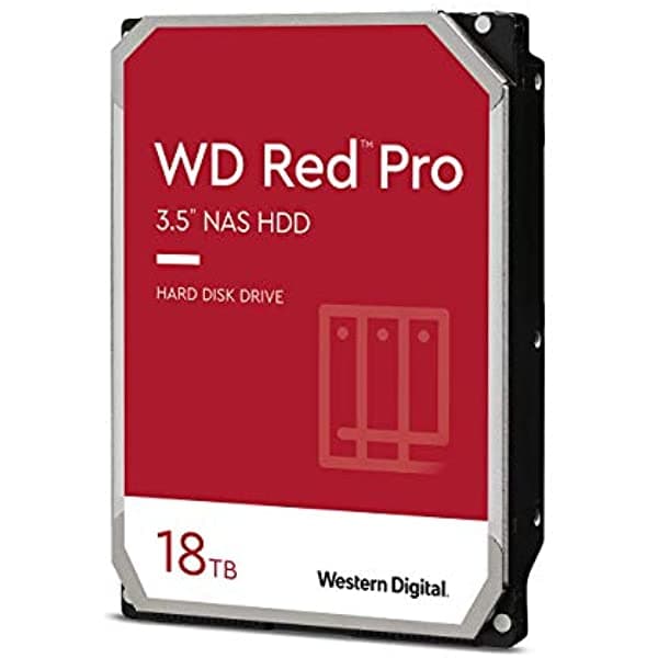 Western Digital WD Red Pro 18TB HDD Interno NAS - 7200 RPM, SATA 6 Gb/s, 512 MB Cache, 3.5" - WD181KFGX