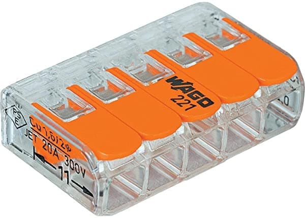 5 Conectores Conductores Compactos Wago 221-415 Lever Nuts 221-415