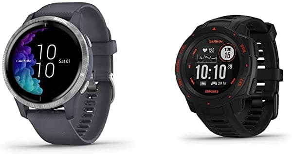 Garmin Venu Reloj Inteligente Gps Con Pantalla Táctil Brillante Color Azul Granito Y Plateado Y Edición Instinct Esports Edition Reloj Inteligente Gps Para Juegos Con Perfil De Actividad Esports