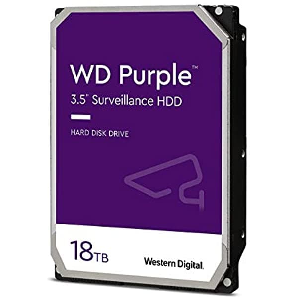 Western Digital Disco Duro Interno De Vigilancia De 18 Tb Wd Púrpura - Sata 6 Gb/S Caché De 256 Mb 3.5 Pulgadas - Wd180Purz
