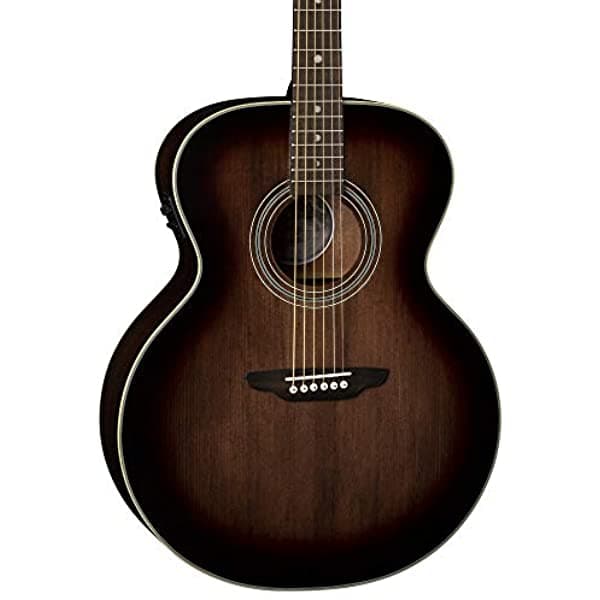 Luna Guitars ARTV JE Guitarra Acústica/Eléctrica Jumbo de 6 Cuerdas Vintage para Diestros