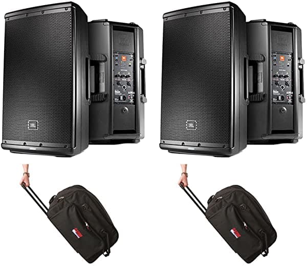 2X Jbl Eon612 Eon 612 1000 Vatt Potencianas 12 Activo Parlante + Fondos De Casos