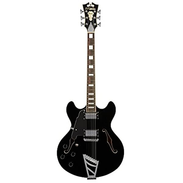 D'Angelico Premier Dc Semi-Hollow Lefty Guitarra Eléctrica Tailstep Tailpiece Black DAPDCSBKCTCBL