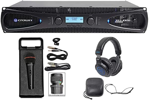 Crown Pro Xls1002 Xls 1002 700 Watt Dj Pa Potencia Amplificador Amp+Auriculares+Mic