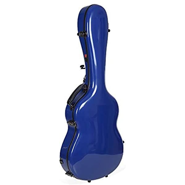 Crossrock Deluxe Estuche de Fibra de Vidrio para Guitarra Clásica 4/4 Tamaño Completo, Azul Marino CRF2020CNVBL