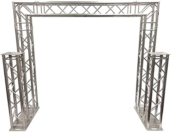 Cedarslink Completa 10 Pies Cuadrados De Aluminio Doble Portería Post Iluminación Sistema Dj Luces Extra 3.3 Ft Vertical Truss Tótems Se Adhieren A Las Bases!