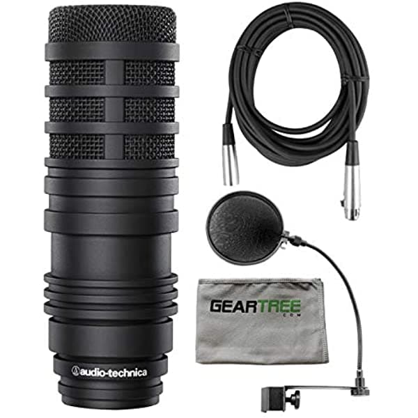 Audio Technica Bp40 Gran Diafragma Dinamic Broadcast Micrófono Pop Filtro BP40 BUNDLE