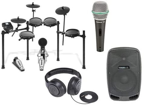 Alesis Nitro Mesh Batería Electrónica Set Completo con Parlante, Auriculares y Micrófono
