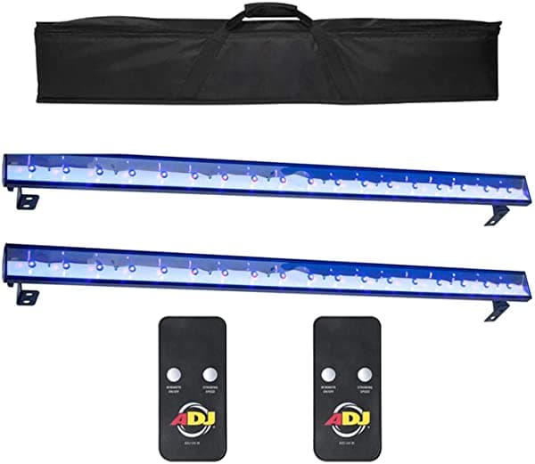ADJ Products American Dj Eco Uv Bar Plus Ir Led Black Luz Lavas Remotes + Funda