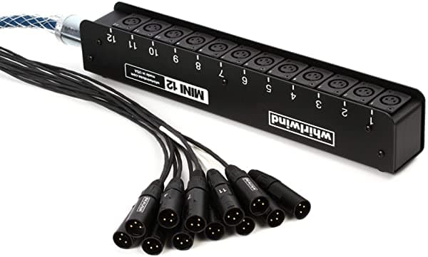 Whirlwind Mini 12 Low Profile Audio Drop Snake - 50 Pies de Cable Multiconector Compacto de Bajo Perfil Medusa Mini 12