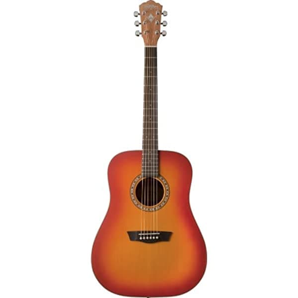 Washburn Harvest Series Wd7Sacsm Guitarra Acústica Matte Cherry Burst