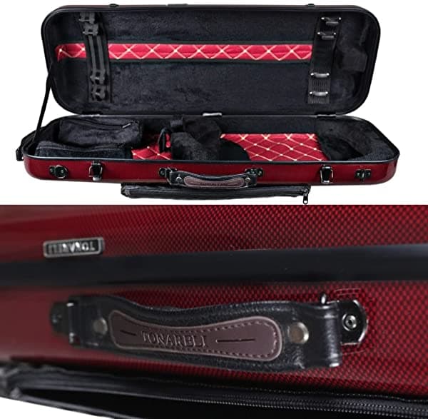 Tonareli Viola Fibrablass Case Special Edition Red Graphite Vafo 1007 Incluye La Música Adjunta Fondos Ajustables En Más De 18 Pulgadas A Pedid
