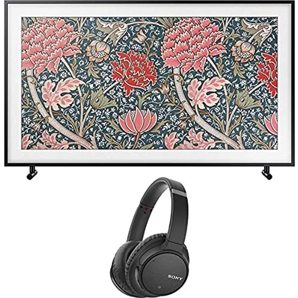 Samsung Qn55Ls03Ra The Frame 3.0 Ls03R Qled Smart 4K Uhd Tv (2019) Paquete Con Sony Whch700N/B Auriculares Inalámbricos Con Cancelación De Ruido Bluetooth Color Negro E20SAMQN55LS03RA