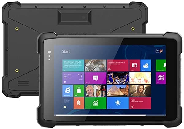 Llc-Power Tablet De 8 Pulgadas Ultra Resistente Windows 10 Con 2 + 32 Gb/ 2 + 5 Mp Cámara/Wifi/ Bluetooth4.2/ Hdmi/ 6000 Mah Batería/ Ip67 Calificado Para Trabajo De Campo Móvil Empresarial Negro