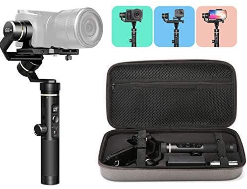FeiyuTech Oficial G6 Plus 3 ejes estabilizador gimbal de mano 3 en 1 para cámara liviana sin espejo cámara de acción GoPro y smartphone carga útil 3.3 lb
