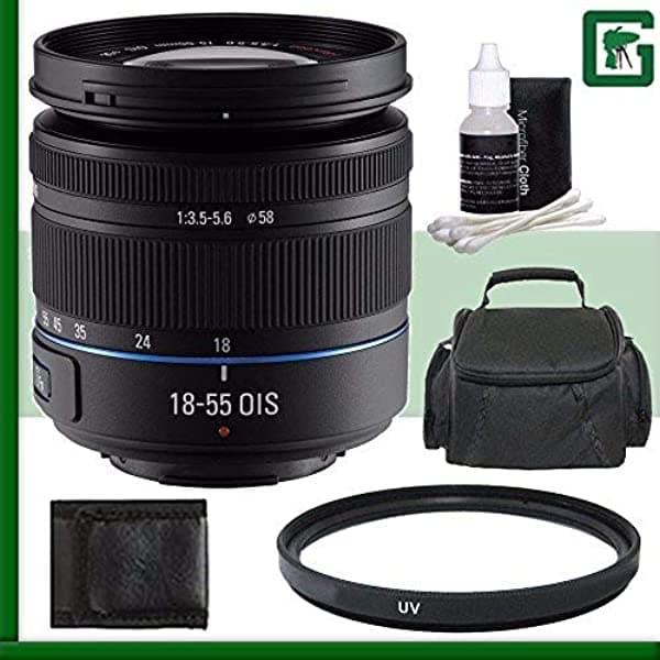 Samsung 18 - 55 °F/3.5 - 5.6 Ois Compacto Lente De Zoom (Negro) Verde De Paquete De Cámara 1 SAMNX301855