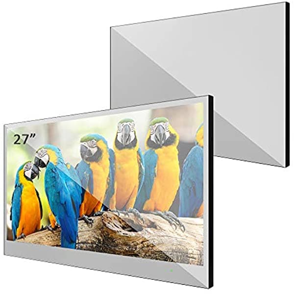 Elecsung - Televisor Inteligente De 27 Pulgadas Ip66 Impermeable Con Sintonizador Integrado De Televisión De Alta Definición (Atsc) Para Cuarto De Baño Hotel Con Mando A Distancia