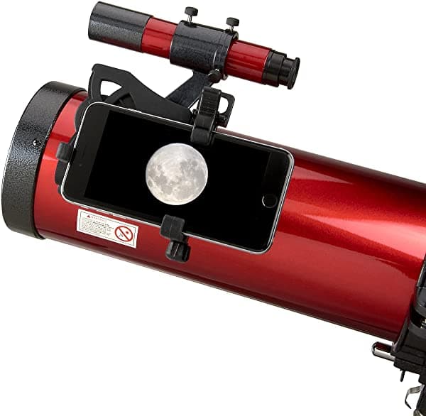 Carson Red Planet Series - Telescopio Reflector Newtoniano De 45-3.937 X 4.488 In Con Adaptador Universal De Digiscoping Para Smartphone (Rp-300Sp) Grande