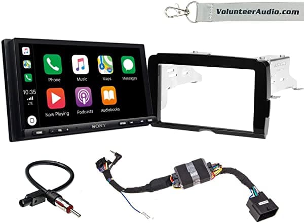 Volunteer Audio Sony Xav-Ax7000 - Kit De Instalación De Radio Doble Din Con Apple Carplay Android Auto Siriusxm Para Motocicletas Harley Davidson 2014-2018 Puede No Funcionar Con Modelos Cvo