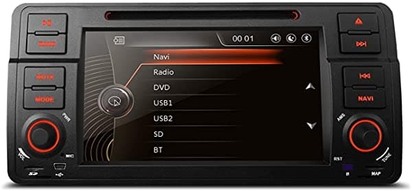 McwAuto para BMW E46/320/325 (1998-2006) Rover 75 (1999-2005) MG ZT (1999-2006) 7 pulgadas 1 Din in dash GPS navegación estéreo para auto reproductor DVD pantalla táctil capacitiva tarjeta de mapa cámara trasera gratis