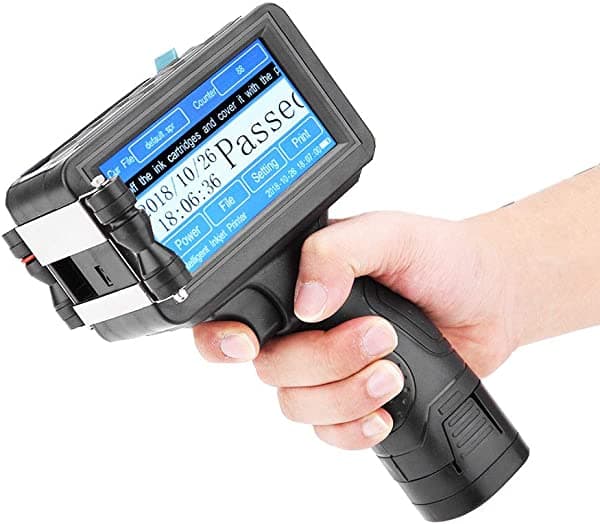 Mxbaoheng M6 - Máquina De Inyección De Tinta De Mano Para Codificar Impresoras De Inyección De Tinta Para Fecha/Número De Lote/Número De Serie/Logo/Código De Barra/Código Qr Con Pantalla Lcd A Todo Color