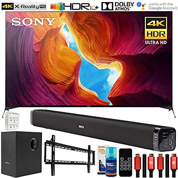 Sony X950H 85" 4K Ultra Hd Led Smart Tv (2020) Deco Barra De Sonido Y Subwoofer Bundle E10SNXBR85X950H