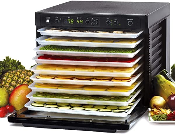 Tribest Sedona Controlados Digitalmente Deshidratador De Alimentos Bandejas Libres De Bpa Negro L Negro SD-P9000