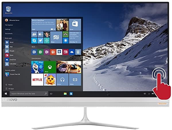 PC de Escritorio Todo en Uno Lenovo IdeaCentre 510S Pantalla Táctil Full HD de 23" Procesador Intel Pentium 4405U Memoria DDR4 de 8 GB Disco Duro de 1 TB DVD+/-RW Bluetooth Windows 10 510S-23ISU